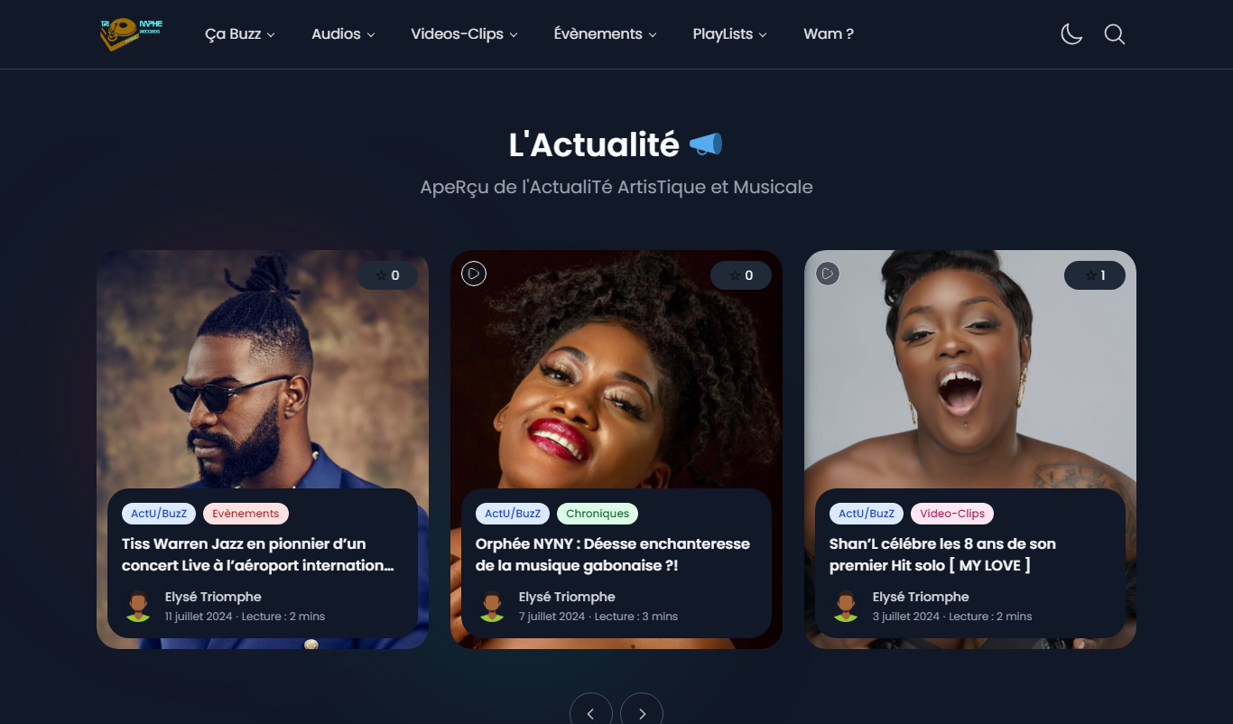 Plateforme WEB : Triomphe Music Record