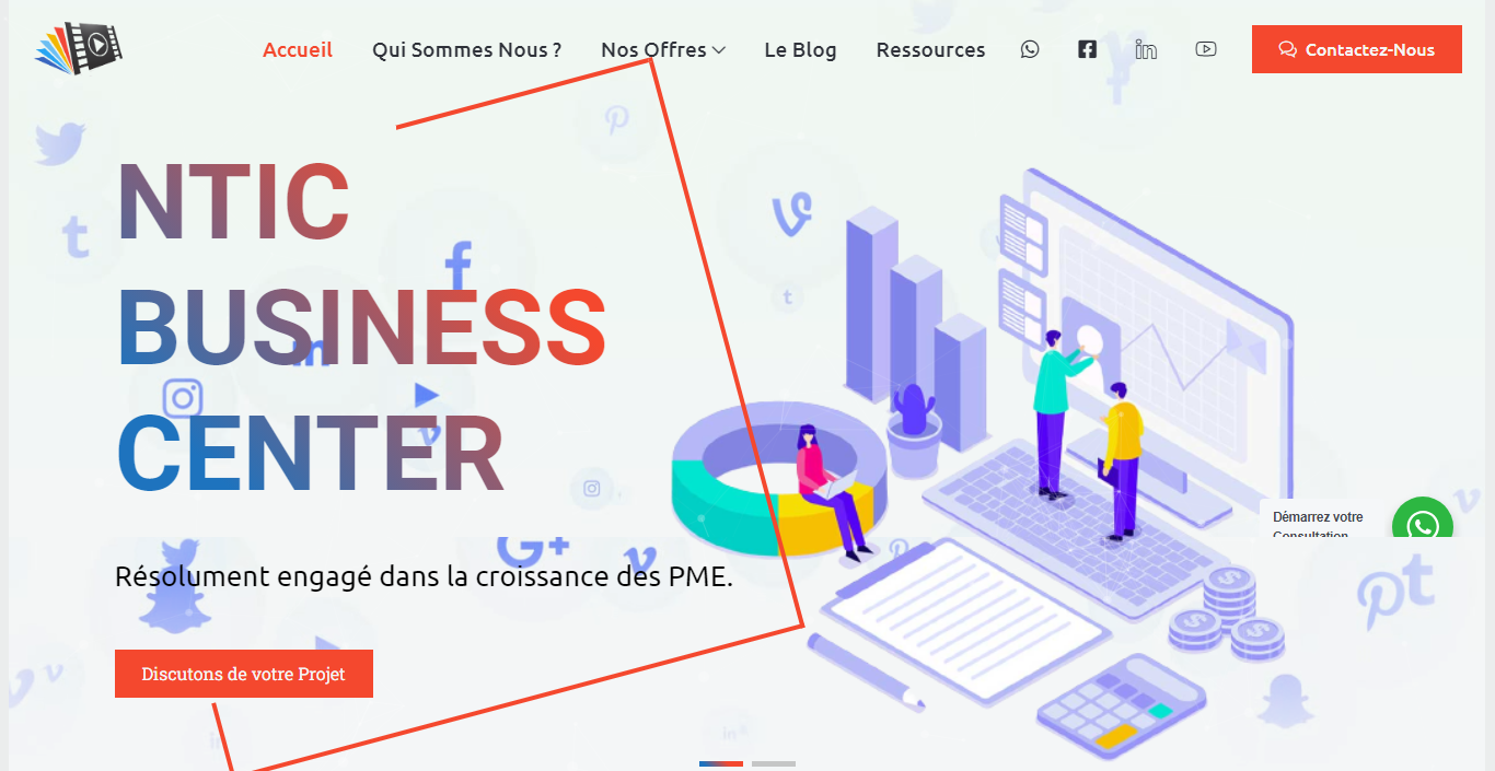 Site WEB: NTIC BUSINESS CENTER